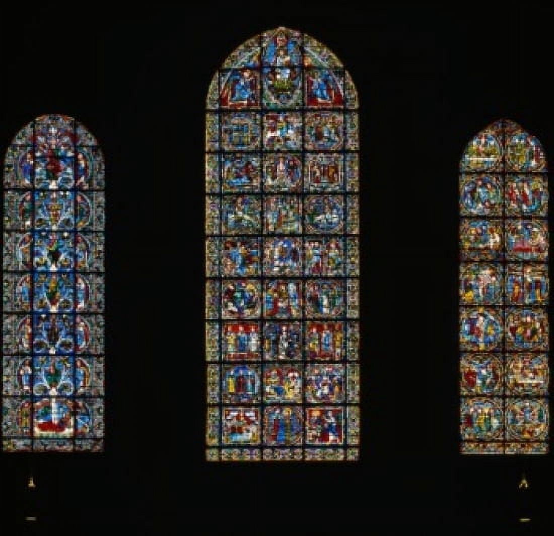 Posterazzi France Centre Chartres Chartres Cathedral New Testament Series stained glass Canvas Art -  (24 x 36)