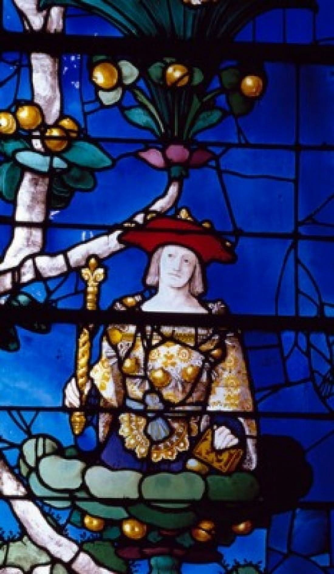 Posterazzi France Picardie Beauvais Church of St Etienne The Jesse Tree stained glass Canvas Art -  (24 x 36)