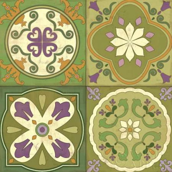 Posterazzi Fresh Herb Tiles Square Canvas Art - Veronique Charron (24 x 24)