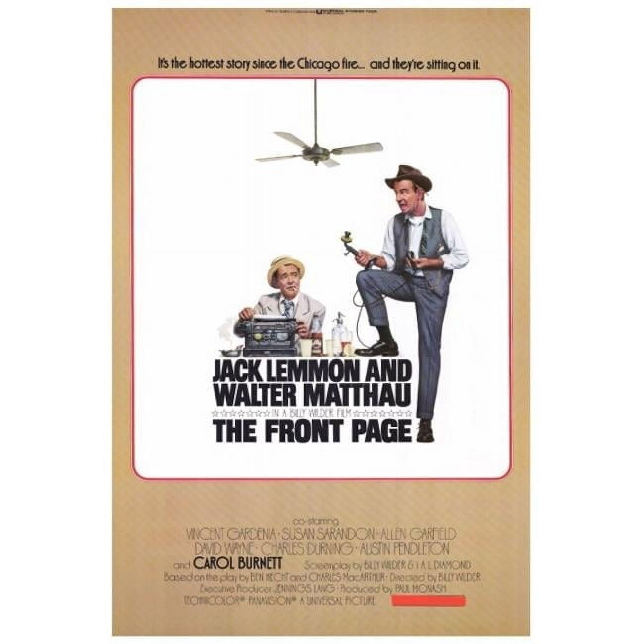 Posterazzi Front Page the Movie Poster - 27 x 40 in. - Walmart.com