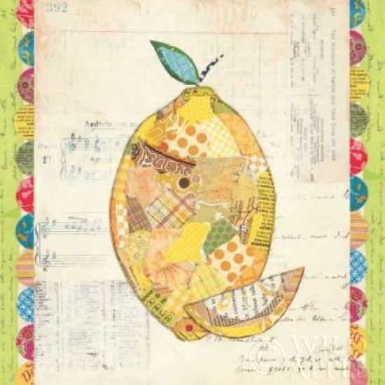 Posterazzi Fruit Collage II - Lemon Canvas Art - Courtney Prahl (24 x 24)