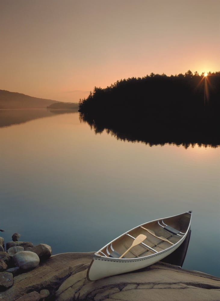 Posterazzi Fv0586 Darwin Wiggett Canoe At George Lake Killarney Pp Ont Canvas Art - Darwin Wiggett Design Pics (24 x 32)