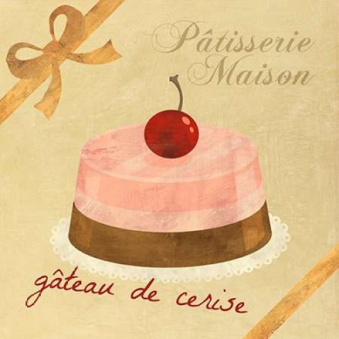 Posterazzi G?¢teau de cerise Canvas Art - Skip Teller (24 x 24)
