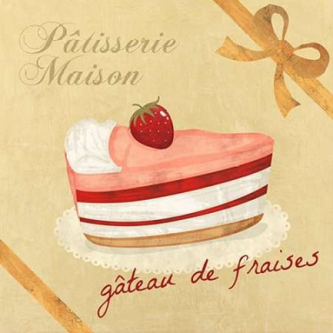 Posterazzi G?¢teau de fraises Canvas Art - Skip Teller (24 x 24)