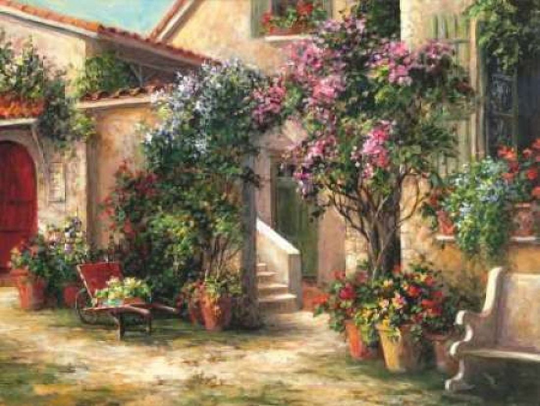 Posterazzi Garden Courtyard Canvas Art - Art Fronckowiak (18 x 24)