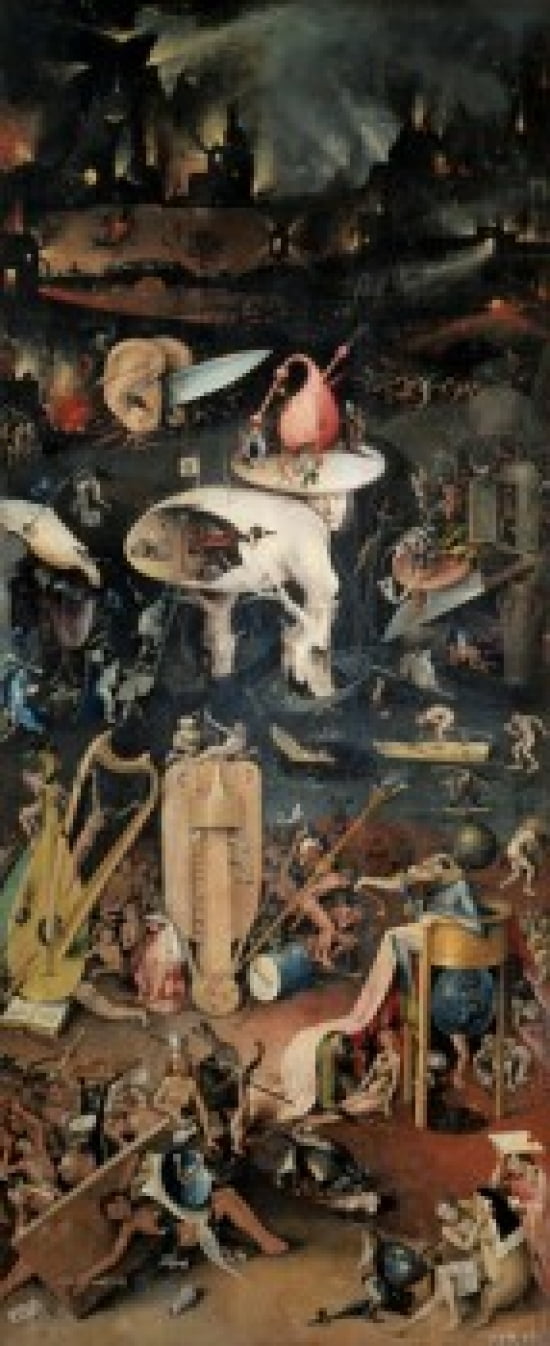 Posterazzi Garden of Earthly Delights - Detail Right Panel c 1510 Hieronymus Bosch (c 1450-1516Netherlandish) Oil on Panel Museo del Prado Madrid Canvas Art - Hieronymus Bosch (24 x 36)