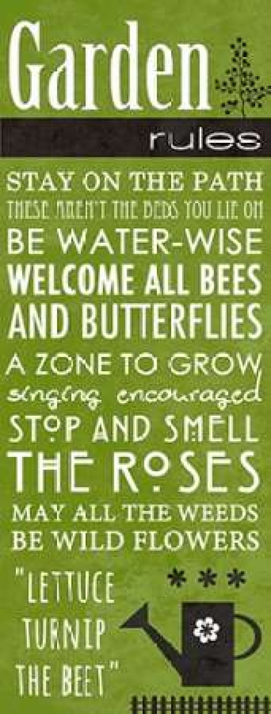 Posterazzi Garden Rules Canvas Art - Anna Quach (24 x 48)