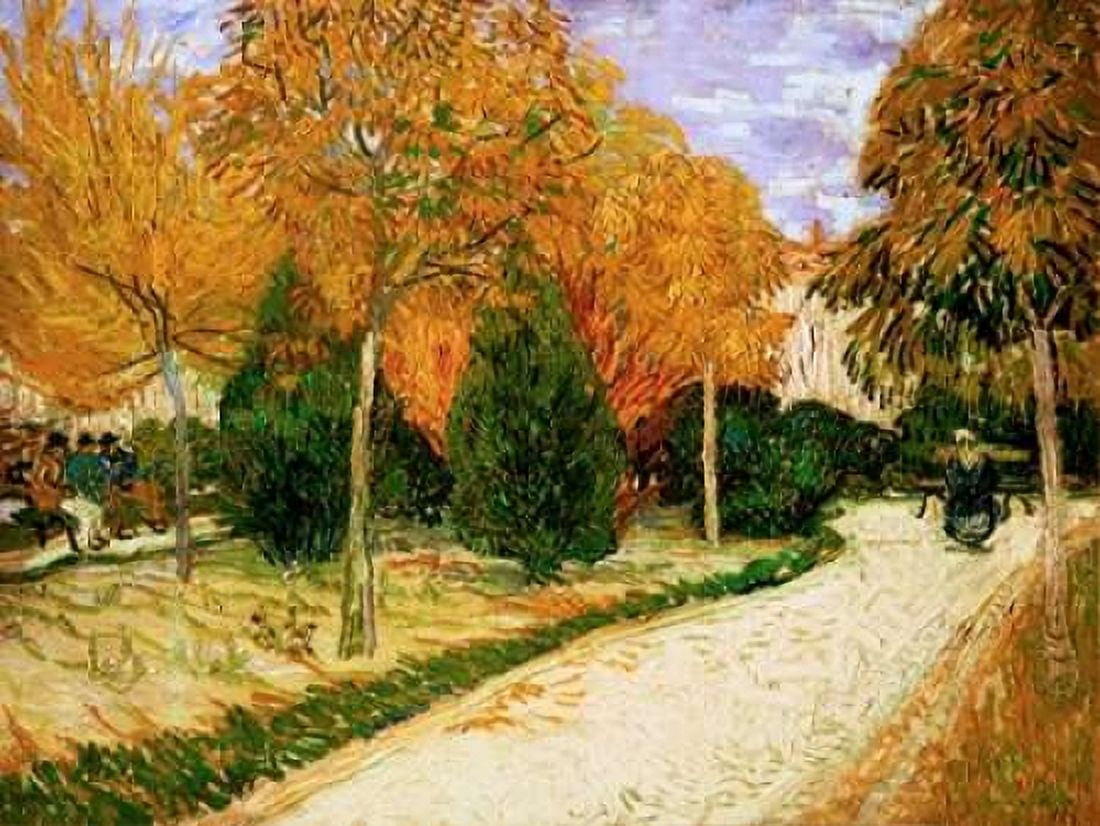 Posterazzi Garden in Autumn Canvas Art - Vincent Van gogh (22 x 28)