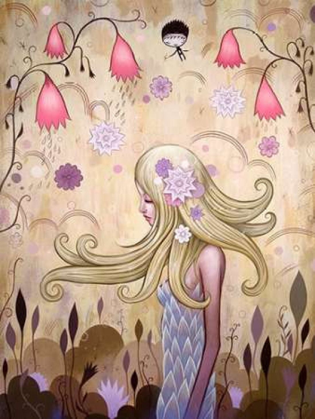 Posterazzi Garden of Sleeping Flowers II Canvas Art - Jeremiah Ketner (18 x 24)
