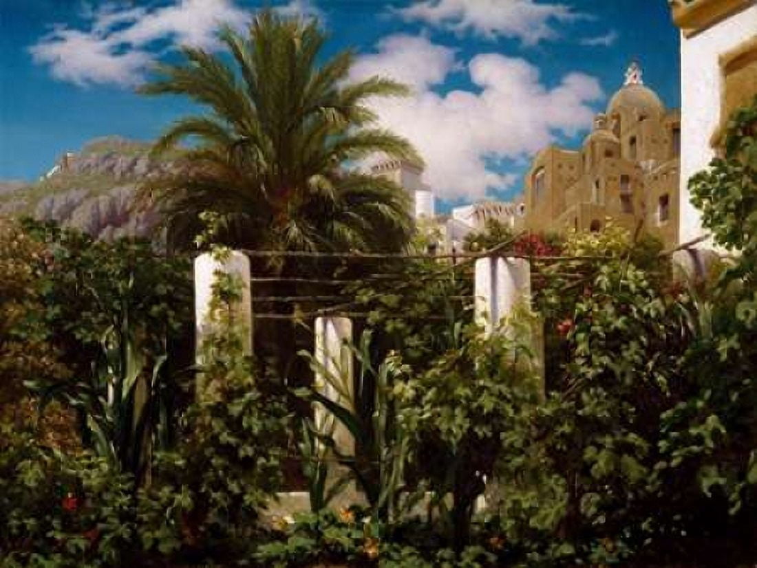 Posterazzi Garden of an Inn Capri Canvas Art - Frederic Leighton (22 x 28)