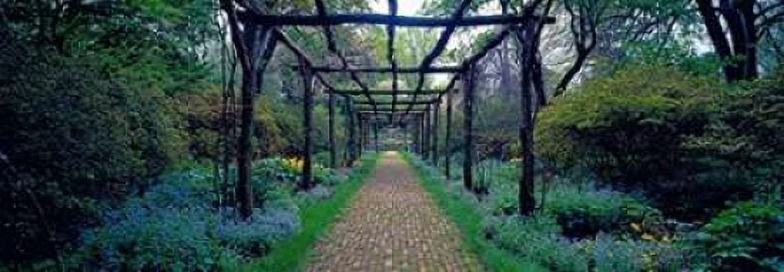 Posterazzi Garden path Old Westbury Gardens Long Island Canvas Art - Richard Berenholtz (24 x 48)