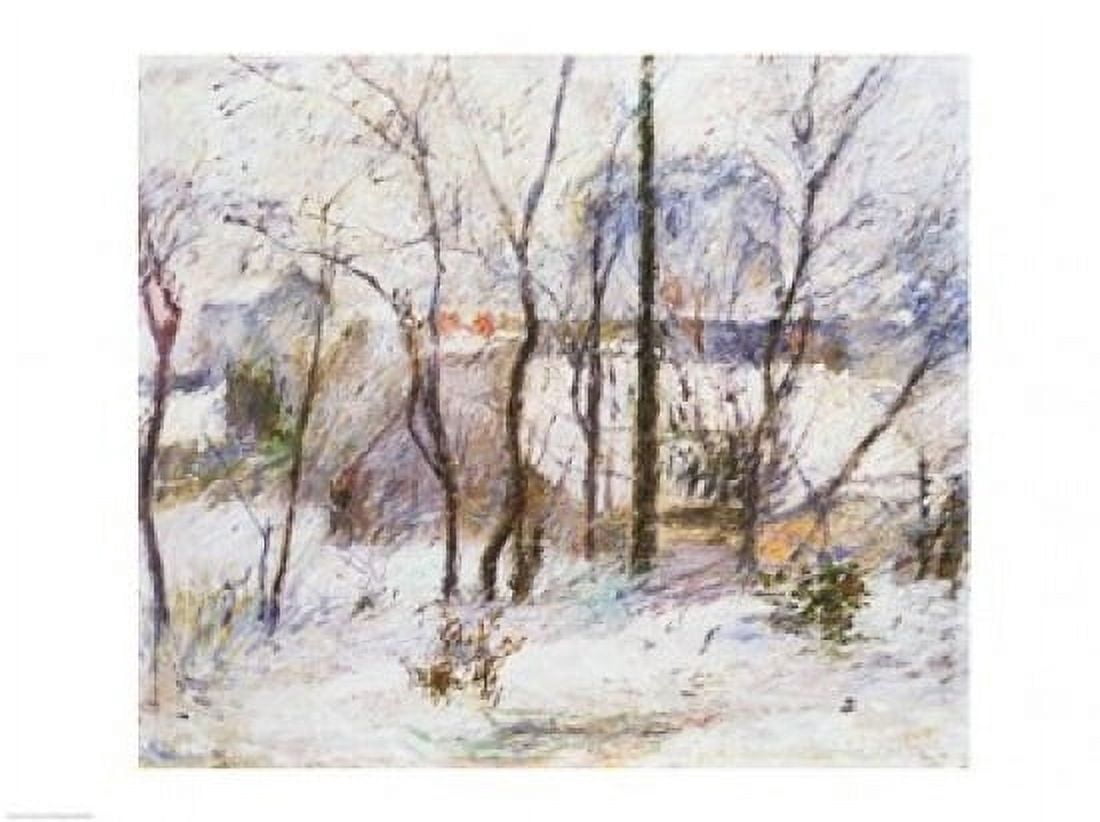 Posterazzi Garden under Snow 1879 Canvas Art - Paul Gauguin (36 x 24)