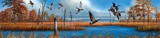 Posterazzi Geese Canvas Art - Kevin Daniel (12 x 36)