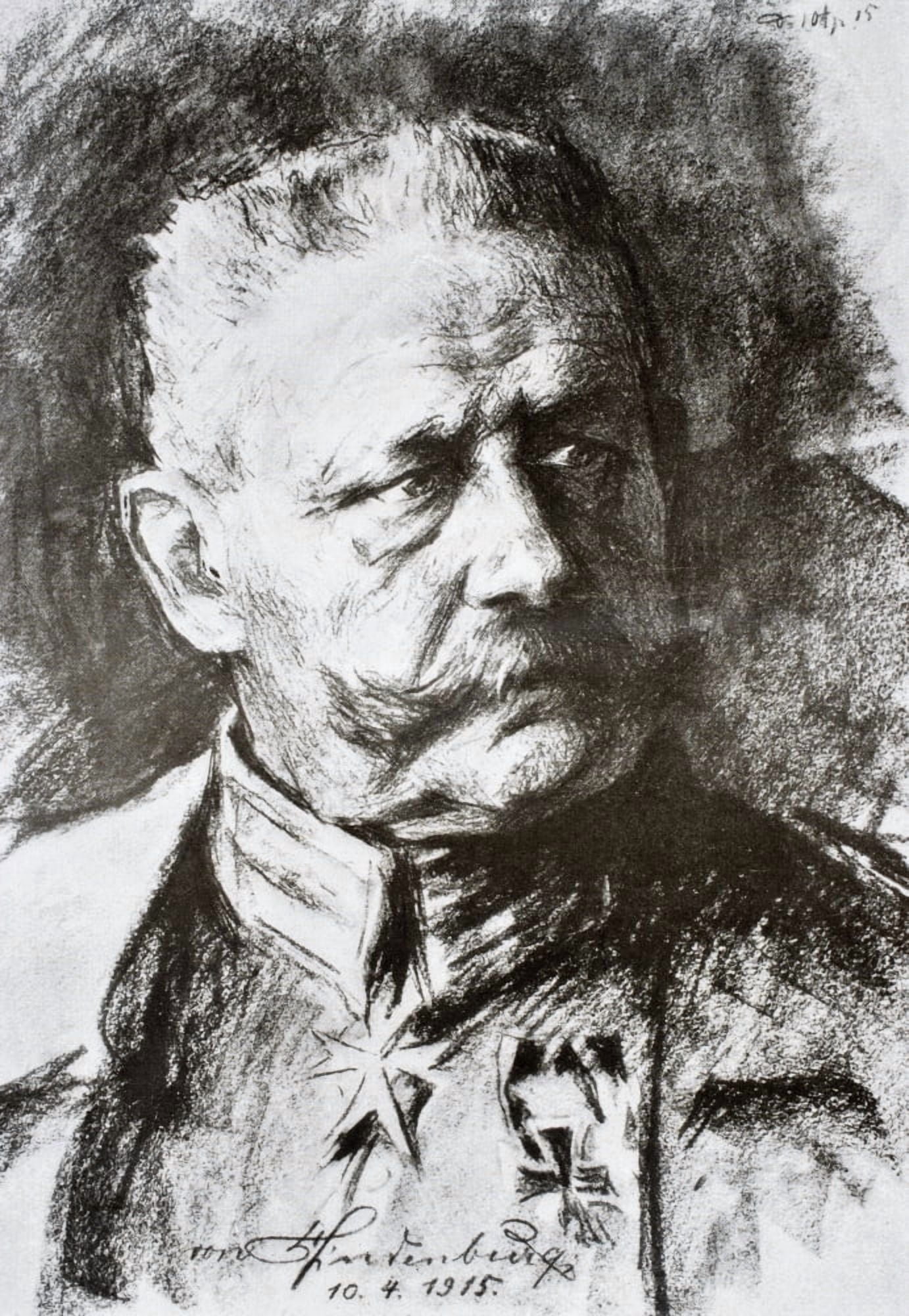 Posterazzi General Paul Von Hindenburg 1847 1934 After A Work By Hugo Vogel From Tannenberg Published Berlin 1928 Canvas Art - Ken Welsh Design Pics (24 x 34)