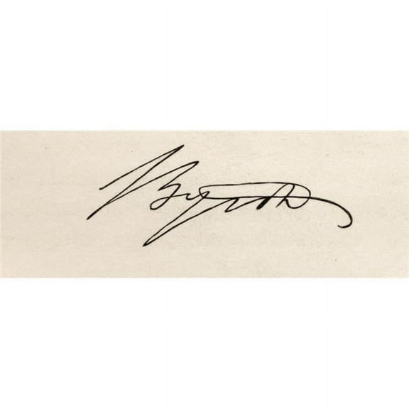 Posterazzi  George Gordon Lord Byron 1788-1824 Signature. English Romantic Poet Poster Print - Large - 36 x 14