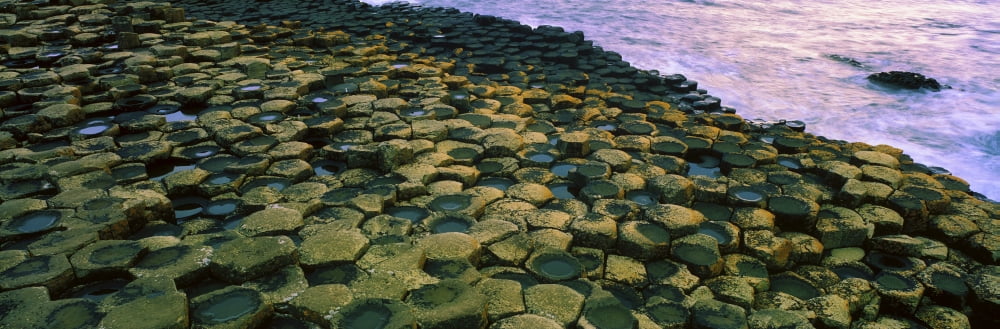 Posterazzi Giants Causeway Co Antrim Ireland Area Designated A Unesco World Heritage Site With Basalt Columns Canvas Art - The Irish Image Collection Design Pics (44 x 14)