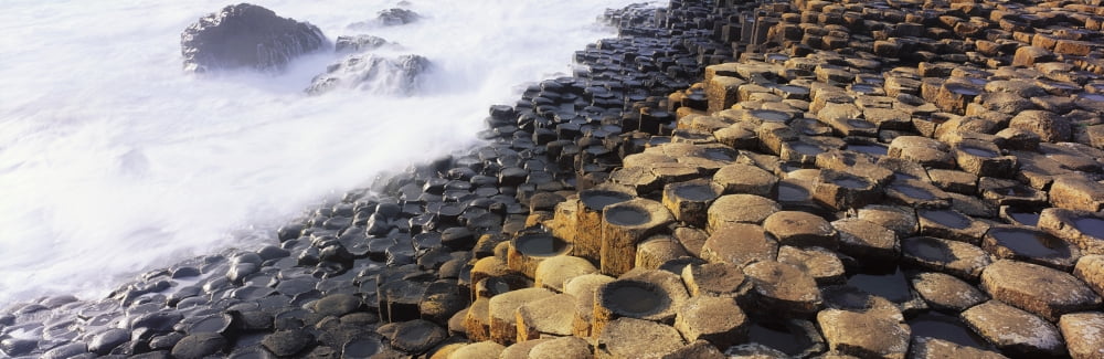 Posterazzi Giants Causeway Co Antrim Ireland Area Designated A Unesco World Heritage Site With Basalt Columns Canvas Art - The Irish Image Collection Design Pics (44 x 14)