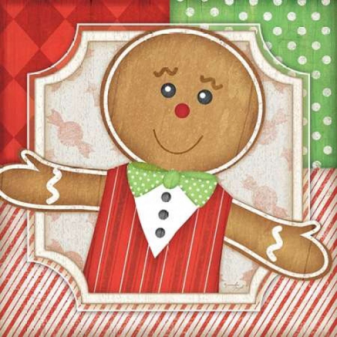 Posterazzi Gingerbread Man - No Stache Canvas Art - Jennifer Pugh (24 x 24)