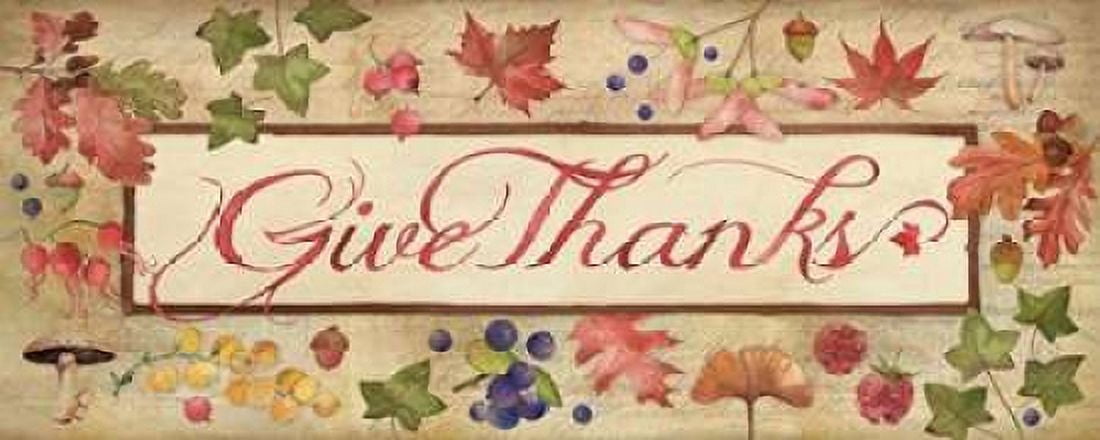 Posterazzi Give Thanks Canvas Art - Stephanie Marrott (10 x 20)