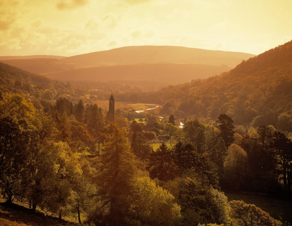 Posterazzi Glendalough Co Wicklow Ireland Canvas Art - The Irish Image Collection Design Pics (34 x 26)