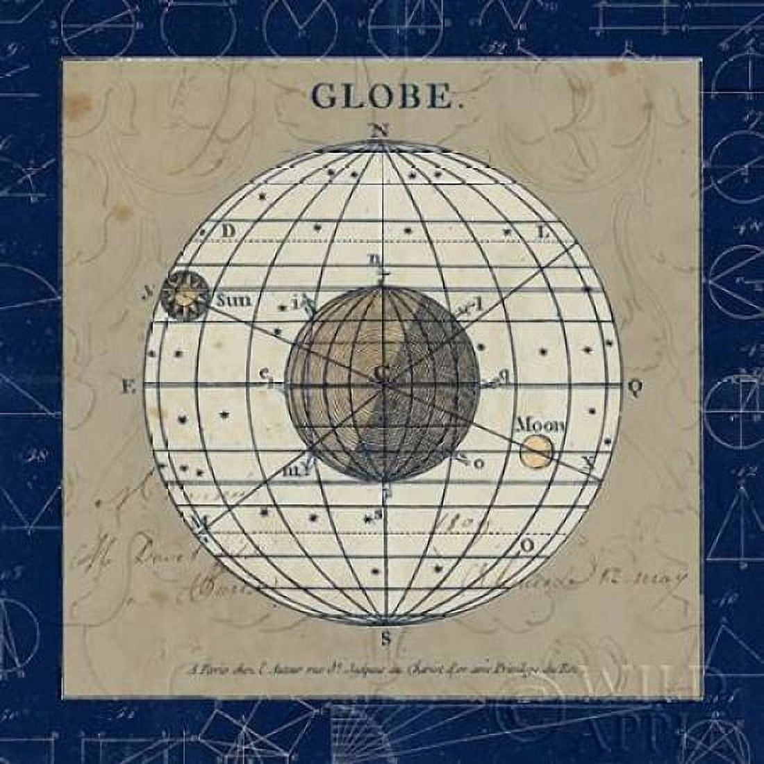 Posterazzi Globe Blue Canvas Art - Sue Schlabach (24 x 24)