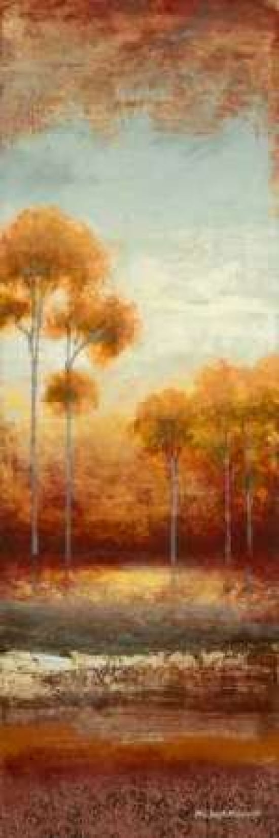 Posterazzi Glowing Red Trees I Canvas Art - Michael Marcon (12 x 36)