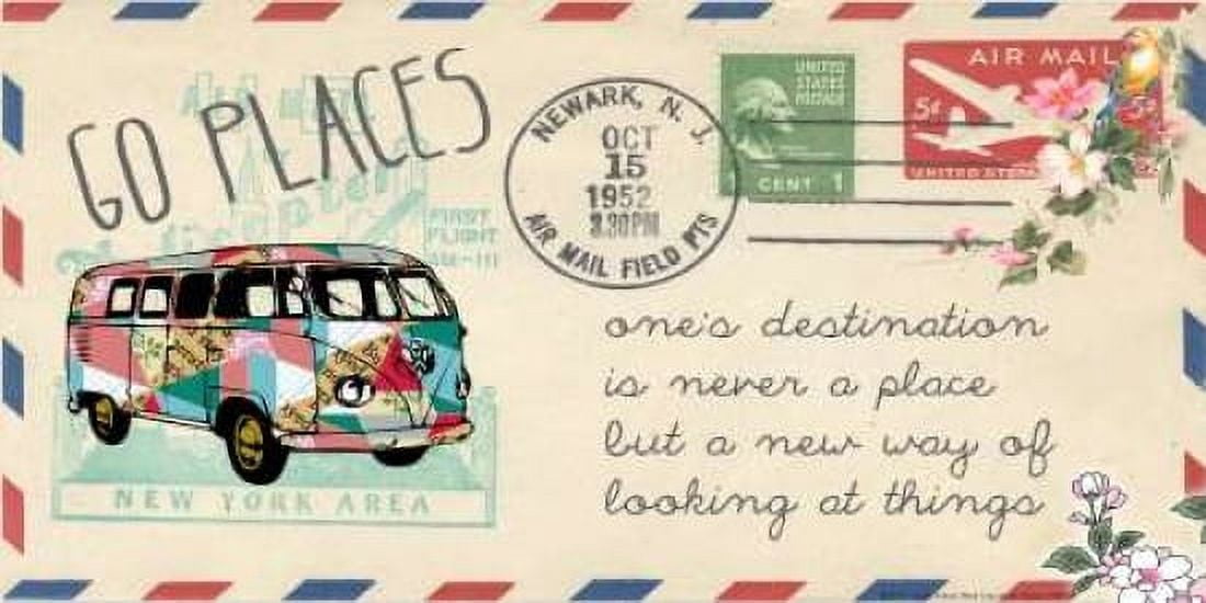 Posterazzi Go places bus air mail Canvas Art - Claudia Schoen (24 x 48)