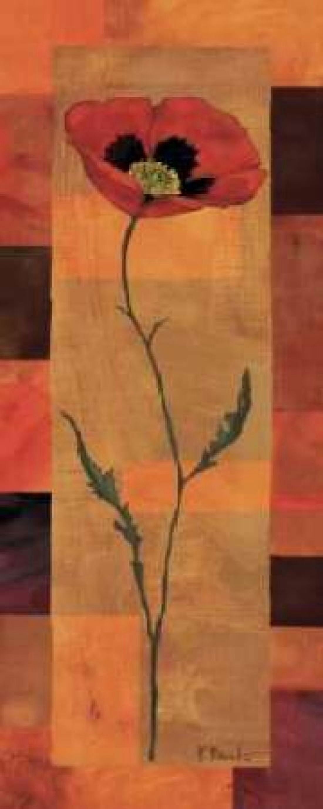 Posterazzi Goa Poppy Panel I Canvas Art - Paul Brent (24 x 48)