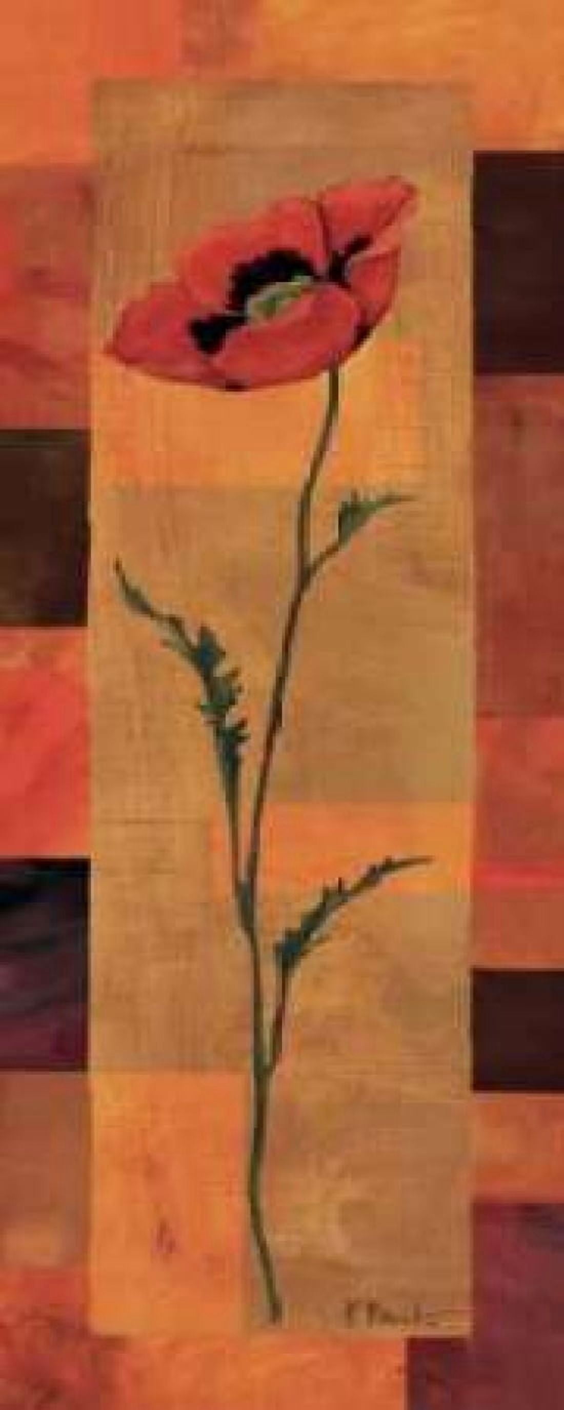 Posterazzi Goa Poppy Panel II Canvas Art - Paul Brent (24 x 48)
