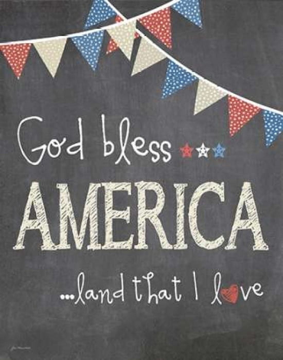 Posterazzi God Bless America Canvas Art - Jo Moulton (22 x 28)