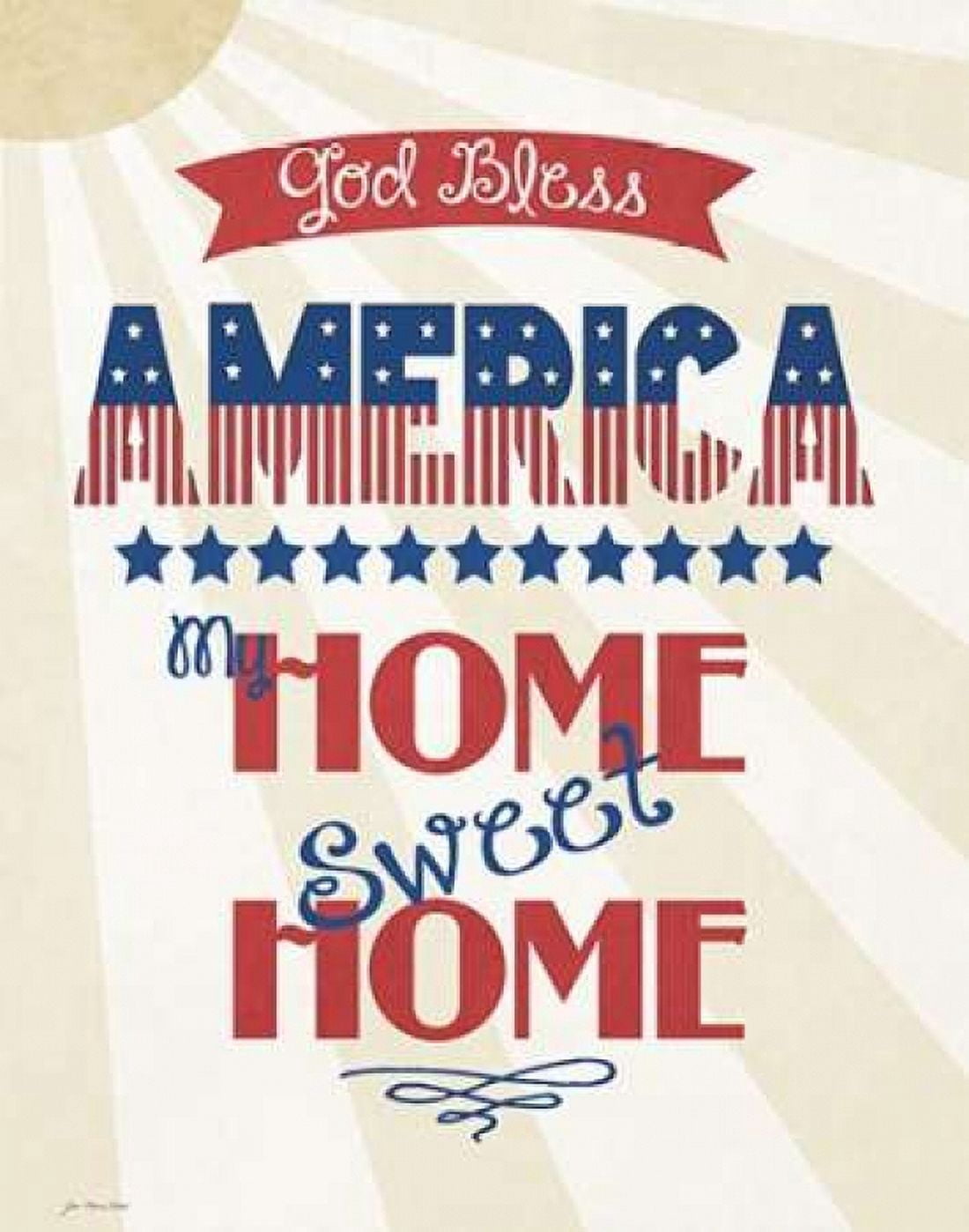 Posterazzi Godbless America Canvas Art - Jo Moulton (22 x 28)