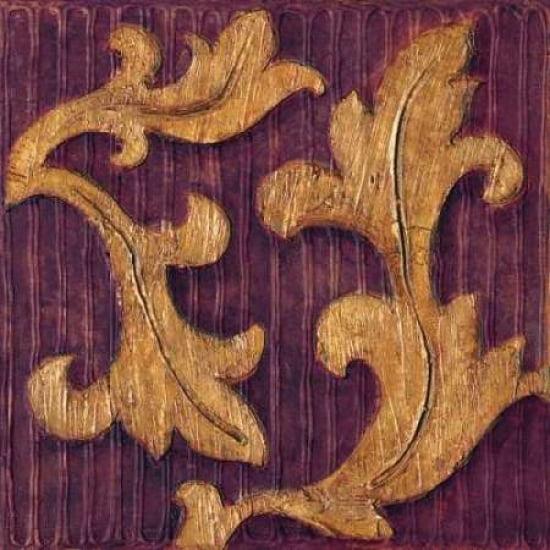 Posterazzi Gold Acanthus I Canvas Art - Jillian Jeffrey (24 x 24)