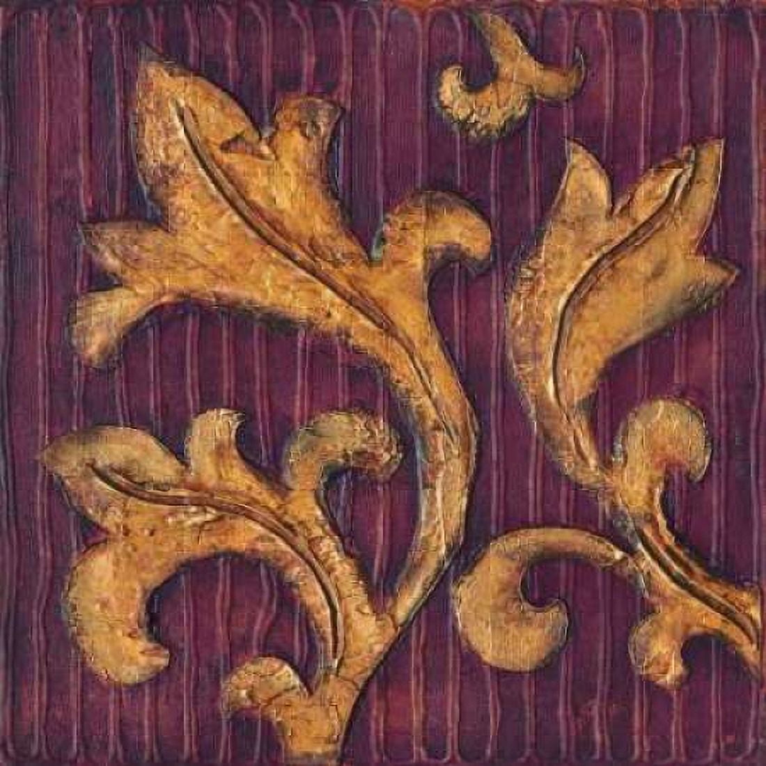 Posterazzi Gold Acanthus II Canvas Art - Jillian Jeffrey (24 x 24)
