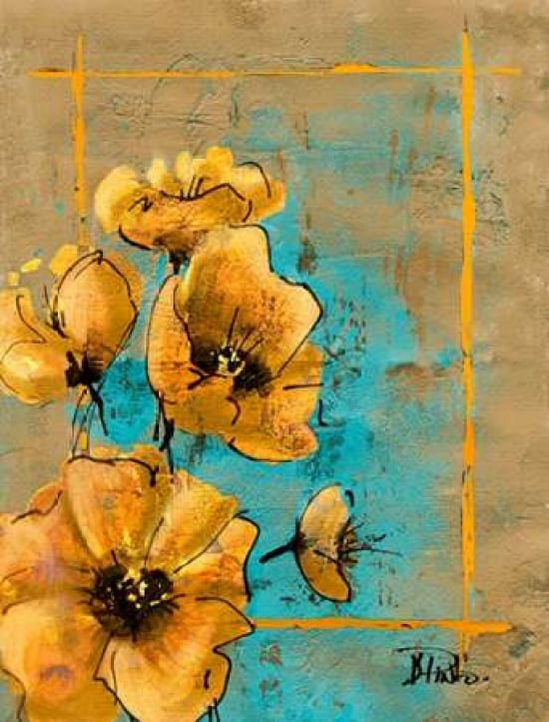 Posterazzi Golden Artistic Poppy I Canvas Art - Patricia Pinto (22 x 28)