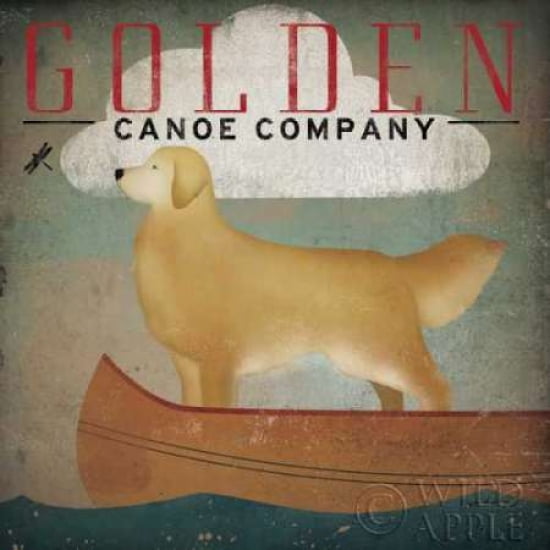 Posterazzi Golden Dog Canoe Co Canvas Art - Ryan Fowler (24 x 24)