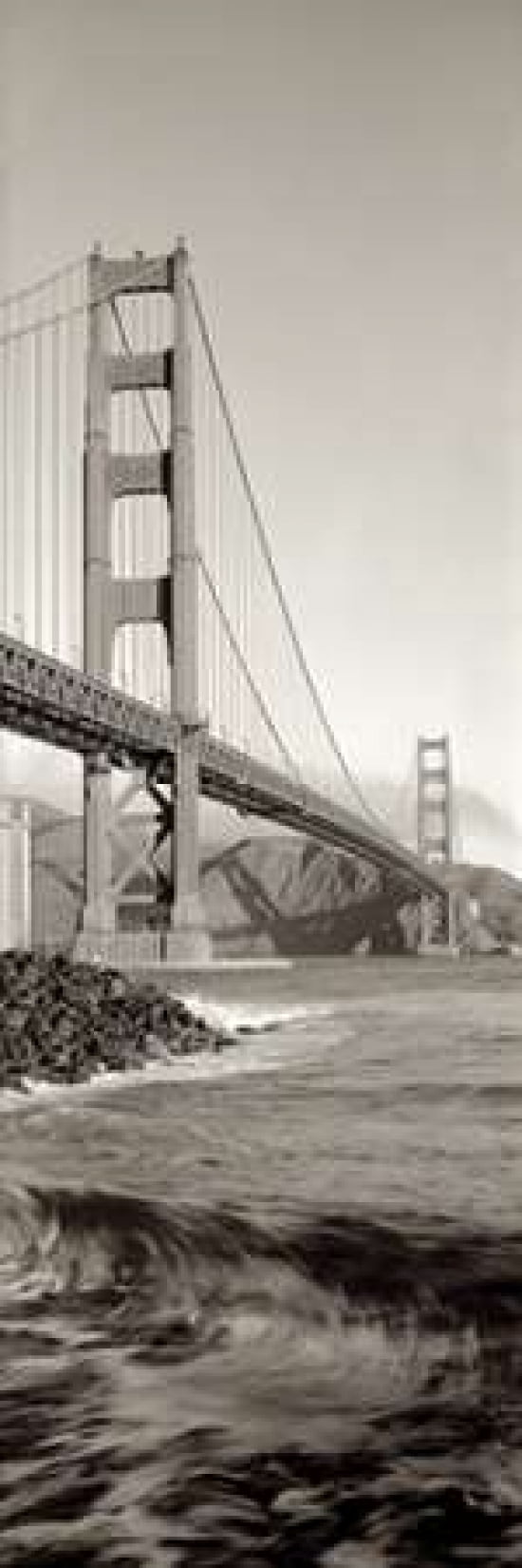 Posterazzi Golden Gate Bridge Pano - 2 Canvas Art - Alan Blaustein (8 x 24)