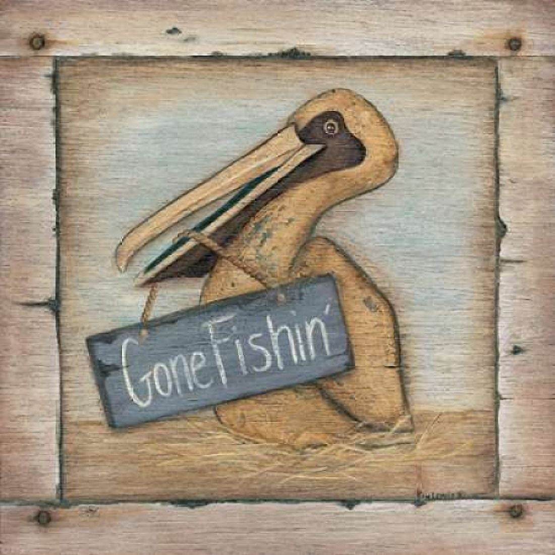Posterazzi Gone Fishin Canvas Art - Kim Lewis (24 x 24)