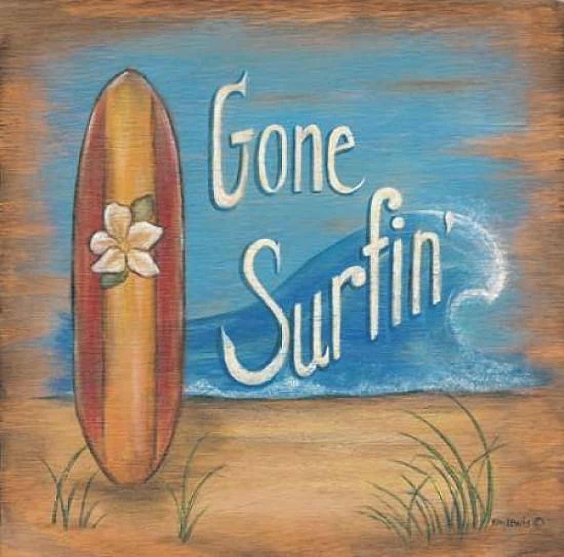 Posterazzi Gone Surfing Canvas Art - Kim Lewis (24 x 24)