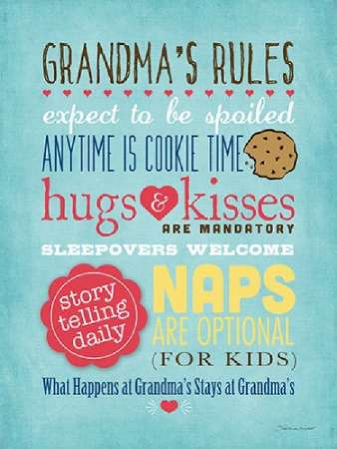 Posterazzi Grandmas Rules II Canvas Art - Stephanie Marrott (18 x 24)