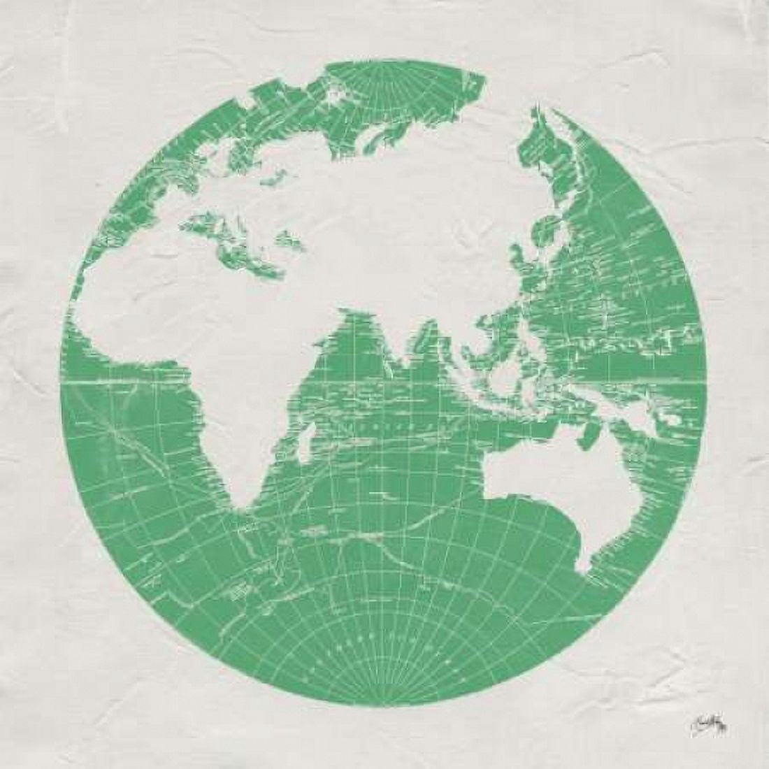 Posterazzi Green Globe II Canvas Art - Elizabeth Medley (24 x 24)