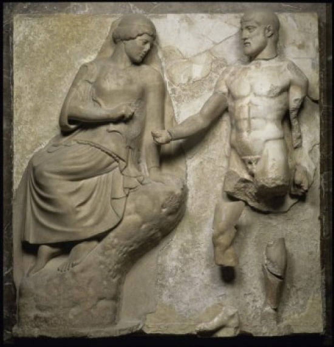Posterazzi HERCULES AND ATHENA GREEK ART d Musee du Louvre Paris Canvas Art - (24 x 36)