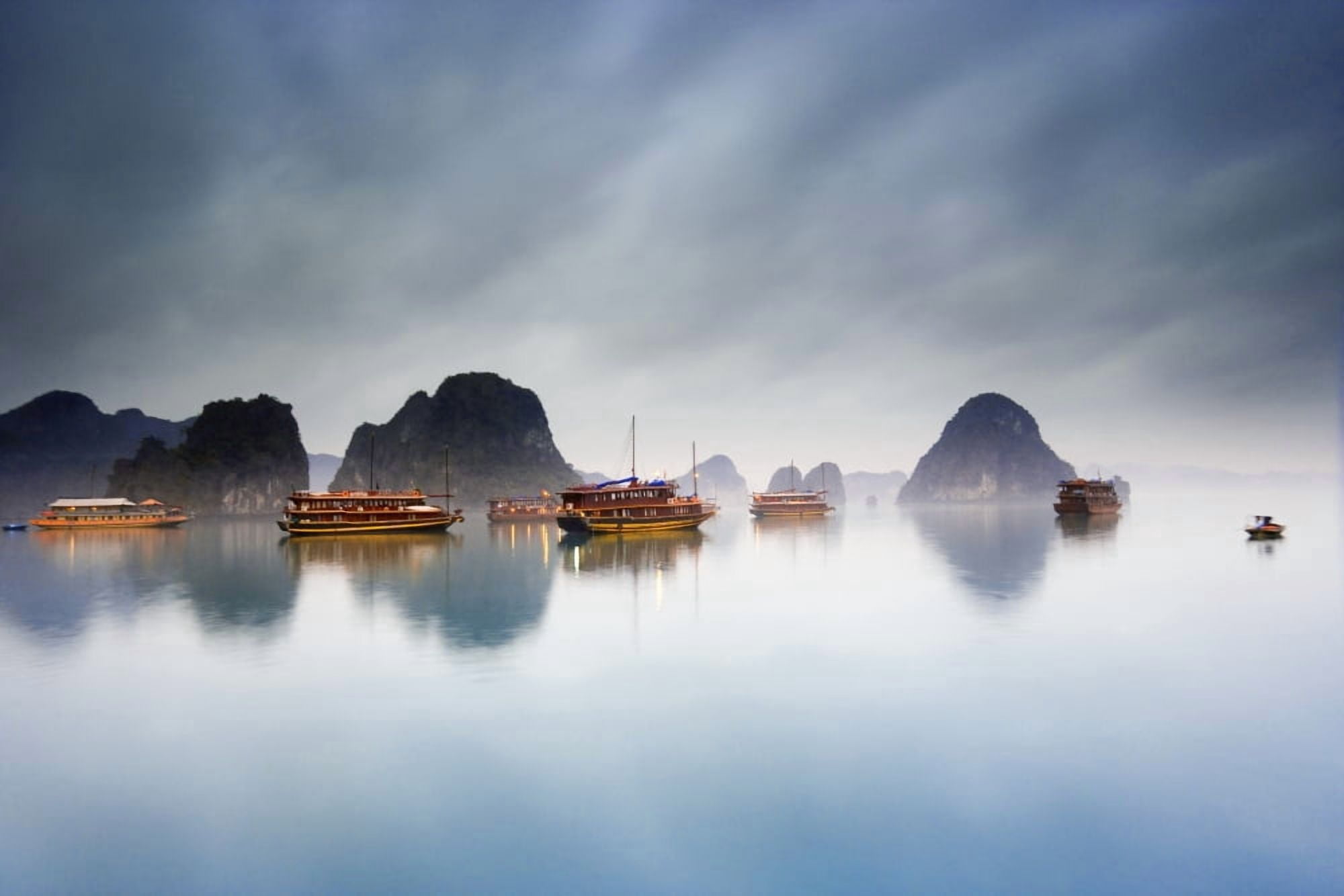 Posterazzi Halong Bay Vietnam Canvas Art - Carson Ganci  Design Pics (34 x 22)