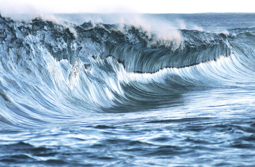 Posterazzi Hawaii Oahu North Shore Beautiful Textures Surface Of A Shorebreak Wave About To Crash Canvas Art - Vince Cavataio Design Pics (36 x 24)