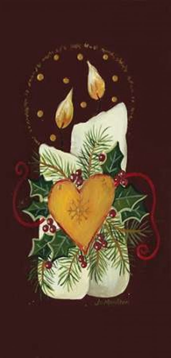 Posterazzi Heart Candle Canvas Art - Jo Moulton (24 x 48)