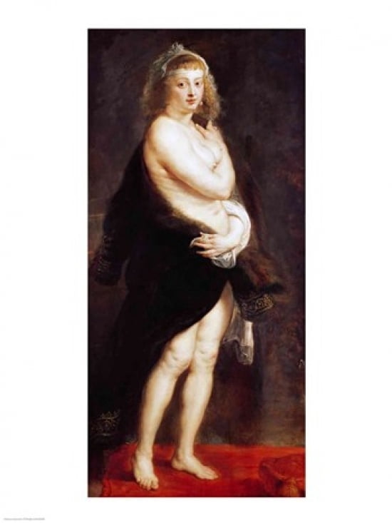 Posterazzi Helena Fourment in a Fur Wrap 1636-38 Canvas Art - Peter Paul Rubens (24 x 36)