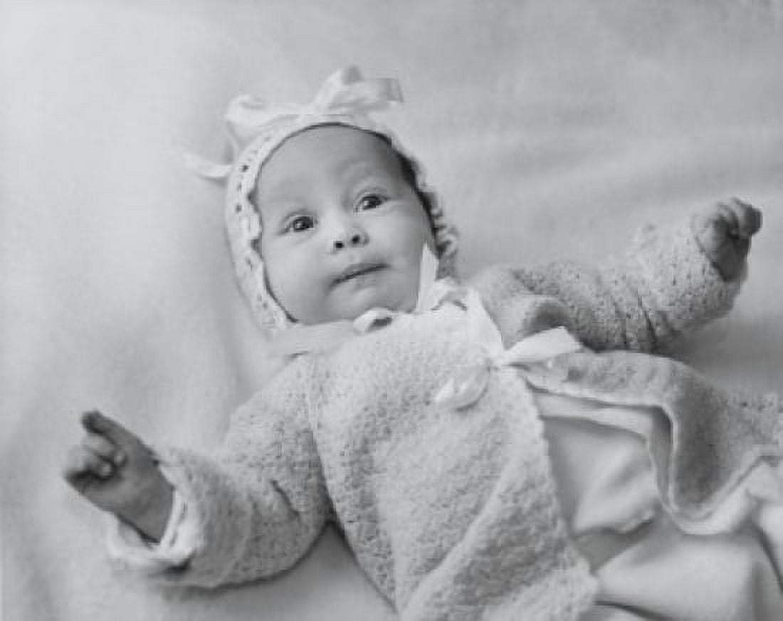 Posterazzi High angle view of a baby girl lying on a blanket Canvas Art - (24 x 36)