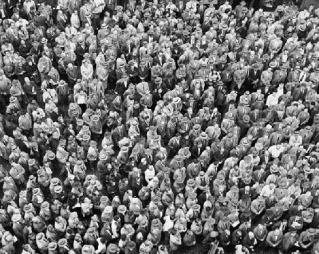 Posterazzi High angle view of a crowd Canvas Art - (24 x 36)