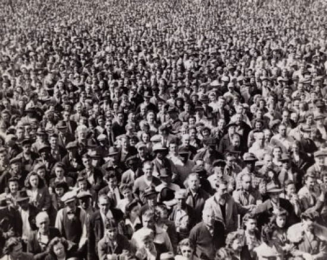 Posterazzi High angle view of a crowd of people standing Canvas Art - (24 x 36)