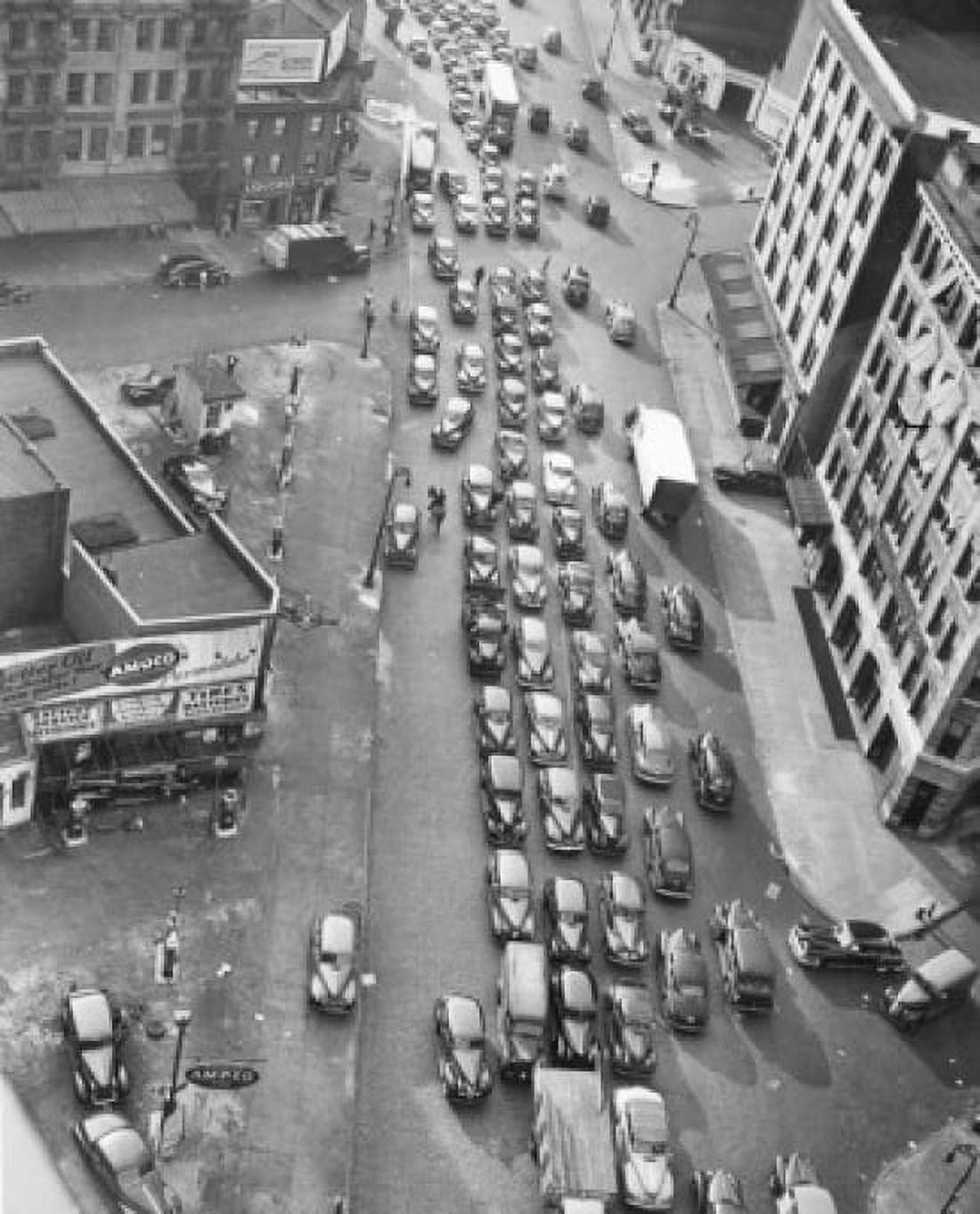 Posterazzi High angle view of cars approaching a tunnel Holland Tunnel New York City New York State USA Canvas Art - (24 x 36)