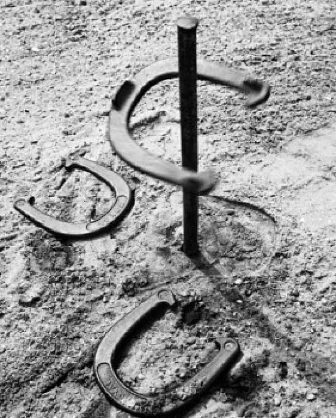 Posterazzi High angle view of horseshoes Canvas Art - (24 x 36)